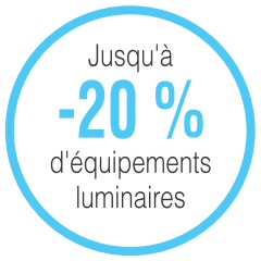 Jusqu'à -20% d'équipements luminaires